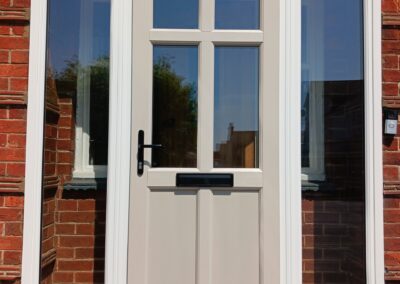 uPVC Entrance Door, Claystone colour