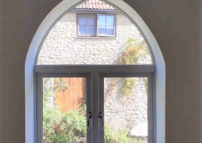 Timber Bespoke Arched Window inside