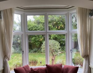 Hardwood bay window